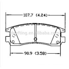 D698 12510016 for BUICK Acura CADILLAC CHEVROLET DODGE MITSUBISHI PONTIAC Icer brake pad